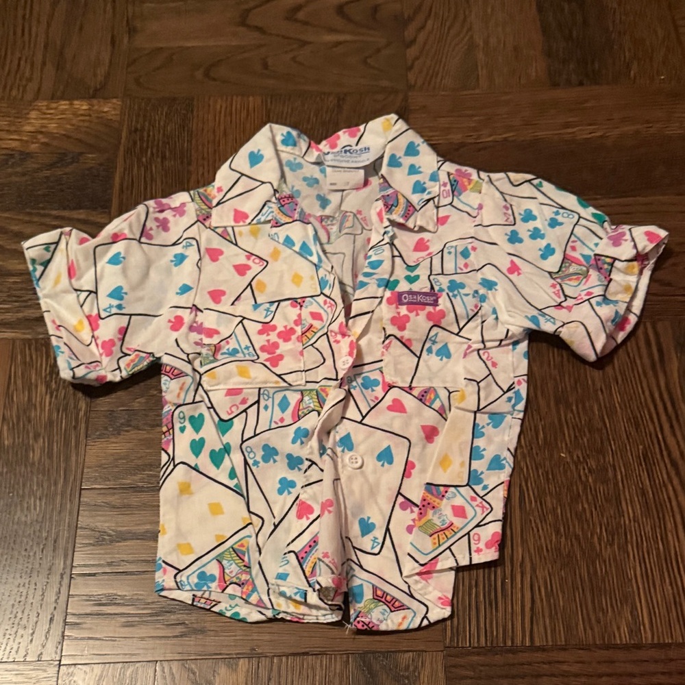 OshKosh B'gosh Multicolor Patterned Kids Button Down Shirt 3T